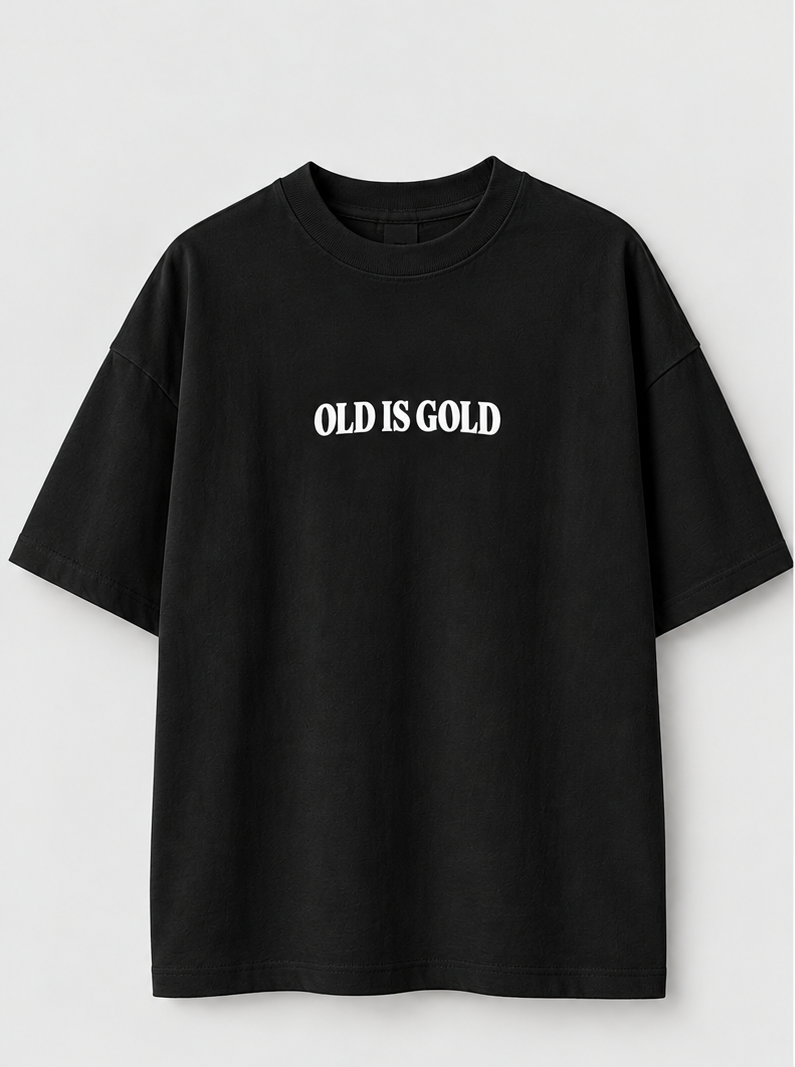 T-shirt Collector Old is Gold noir